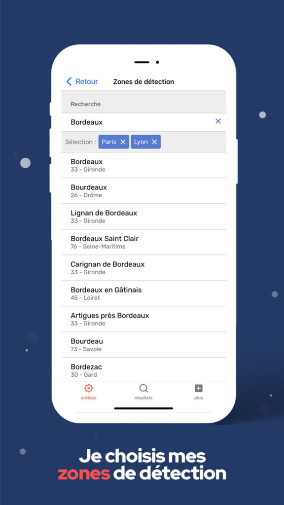 Application mobile pour trouver des alternances ou stages par ville