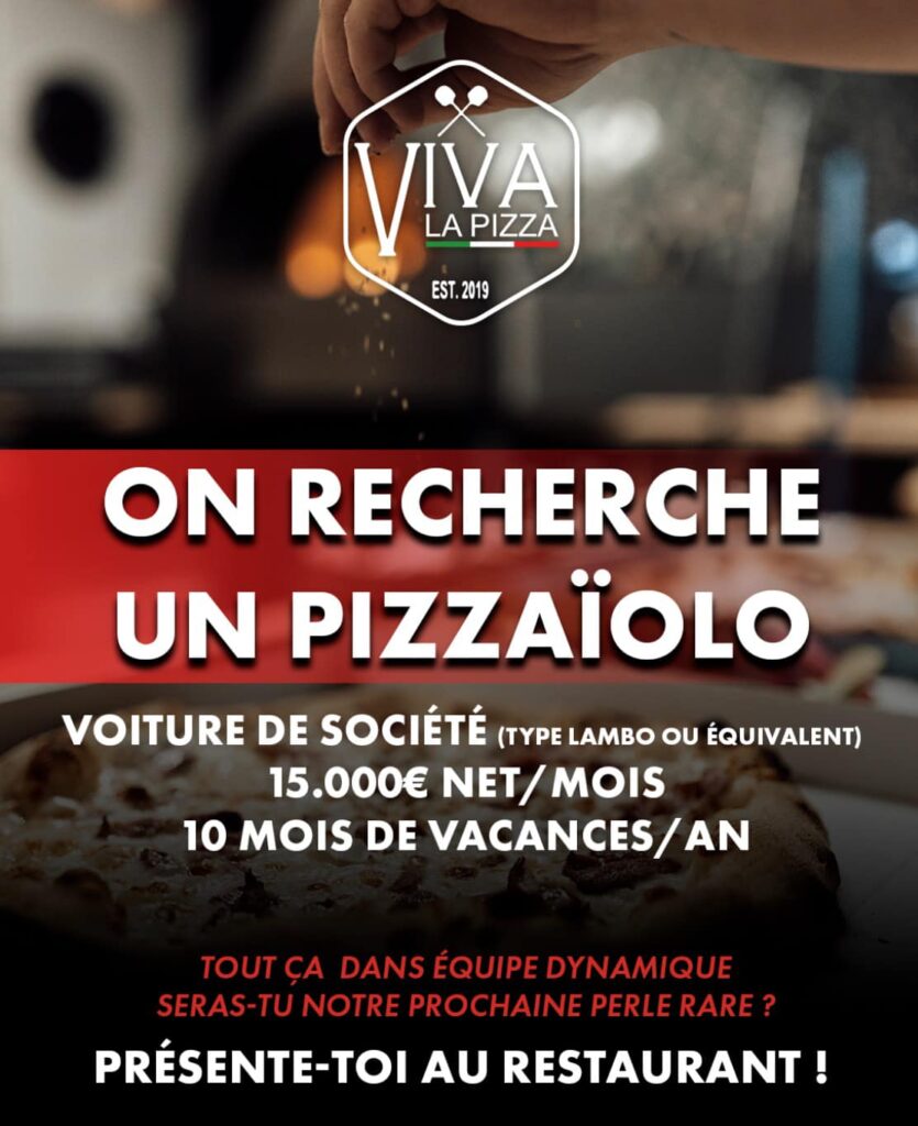 Offre d'emploi de pizzaïolo insolite